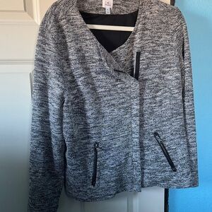 dressbarn Black and Gray Pea Coat